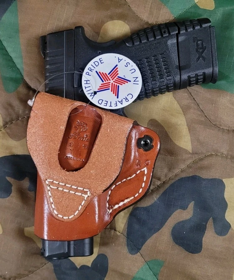 Desantis Mini Scabbard Springfield Armory XDS 3.3 In Holster Owb RH Brown  - Image 4 of 4