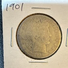 1901 Barber Half Dollar Silver Circulated Business Strike Uncertified