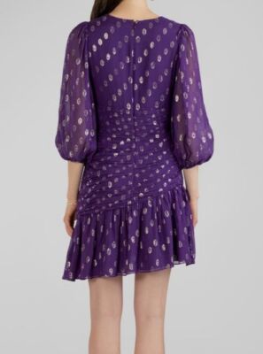 line and dot purple dress AMNESIA MAXI DRESS
