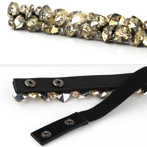 Rhinestone Girdle Belt Elastic Belly Belts Stretch Waistband Bridal Waist Strap - Picture 3 of 10