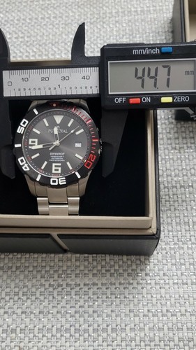 Puredial Tempostar Automatik schwarz/rotes Zifferblatt 45mm Herrenuhr. Neu im Karton - Bild 8 von 8