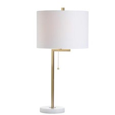JONATHAN Y JYL1043A Alyssa 24.5"Metal/Marble LED Table Lamp Contemporary Bedside