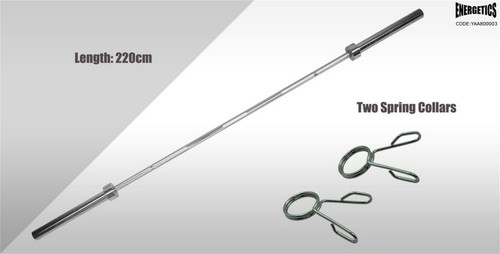 Total 31kg - 220cm Olympic Barbell Weight Set - Rubber Coated Weight Plate - Picture 5 of 6