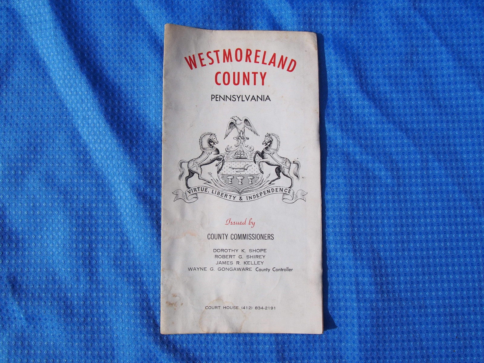 Vintage Westmoreland County PA Map 1973 w/ Chrysler PlantLatrobe