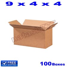 100 - 9x4x4 Cardboard Boxes 32ECT Mailing Packing Shipping Corrugated Carton