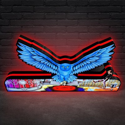 Rush Pinball Topper 3D Printed LED Lightbox Pinball Arcade Decor Pinball Machine