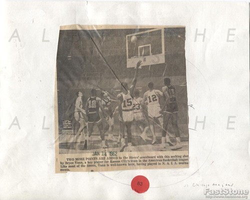 1962 Kansas City Steers Chicago Majors Action Shot Original Photo ABL Basketball - Picture 2 of 2