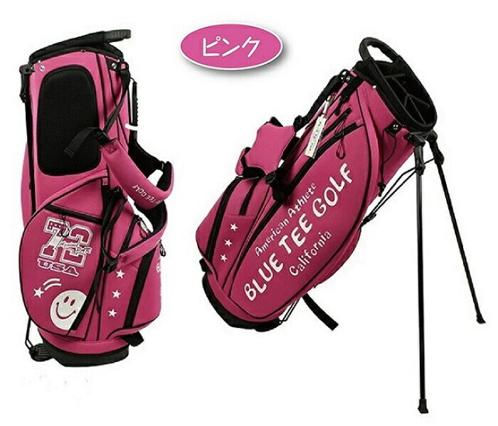 BLUE TEE GOLF California Stand Caddy Bag CB-003 Type 9 Pink BLUE TEE GOLF California Stand Caddy Bag CB-003 Type 9 Pink