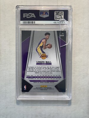 2017-18 Panini Prizm Lonzo Ball 289 PSA 10 Gem Mint RC