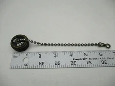 0980069 980069 OMC Stringer Stern Drive Oil Drain Cap & Bead Chain NLA