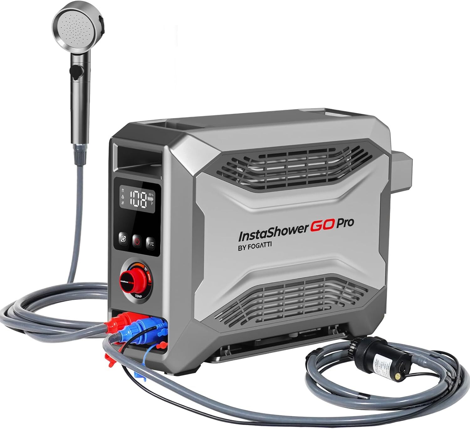 FOGATTI Portable Gas Water Heater Propane 22000BTU Outdoor Camping