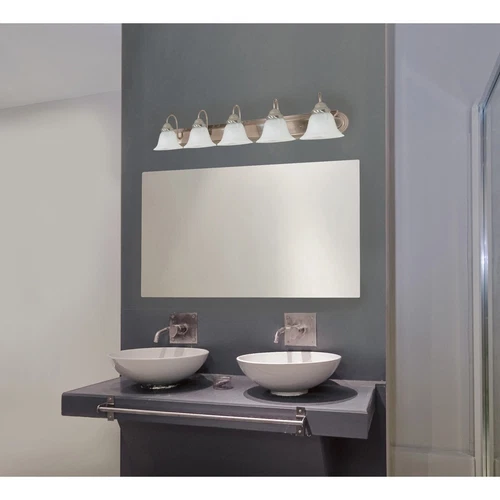 Ballerina 5 Light Vanity - Brushed Nickel Finish - 120V - 100W - SATCO-60-323 - Picture 2 of 2