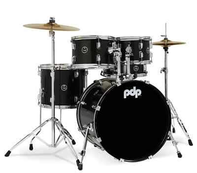Pacific Drums Center Stage Complete Drumkit, 5 Drum Set, Iridescent Black Spa...