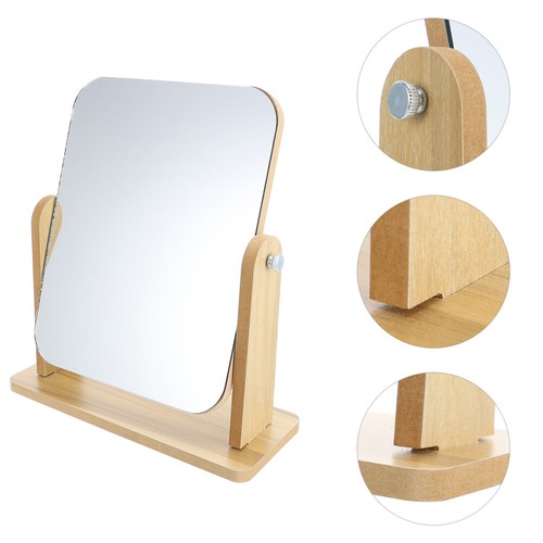 Rotating Vanity Mirror Makeup with Stand Mirrors for Bedroom Travel - 第 9/12 張圖片