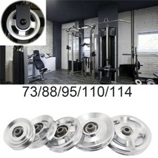 73/88/95/110/114mm Aluminum Bearing Pulley Wheel Cable Gym Fitness Equipment NEW
