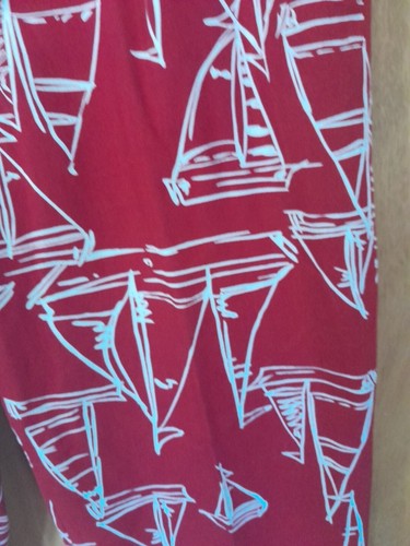 Pantalones recortados Talbots Petites para mujer 16 veleros rojos/blancos vibraciones de verano ($58) - Imagen 4 de 16
