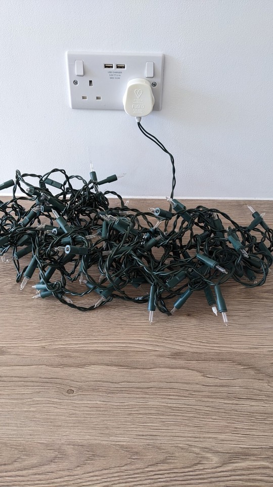 Vintage/Retro Christmas Lights 40ft White Light, Working eBay