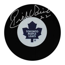 Rick Vaive Autographed Toronto Maple Leafs Puck