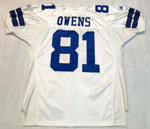 Reebok On Field NFL Dallas Cowboys TERRELL OWENS #81 Jersey Sz 48 White Stitched - Picture 5 of 8