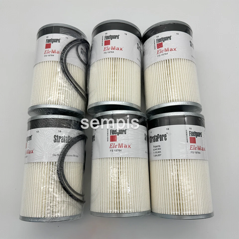 Filtro de combustible Fleetguard FS19764 6 piezas con separador de agua envío gratuito Foto 2 de 3