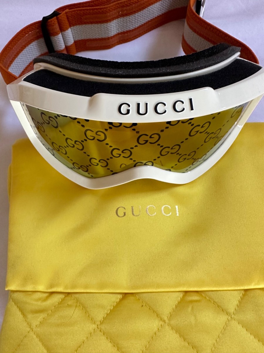 NWT Gucci Ski Goggles Glasses GG Logo Multicolor Adjustable Strap