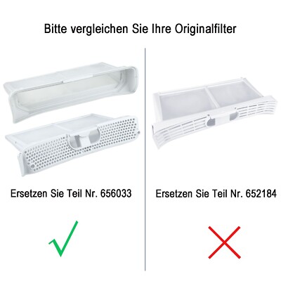 Flusensieb Fusselfilter Ersetzt Für Bosch 00656033 Trockner IQ500, WTB66211OE/01