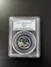 NEW SAN FRANCISCO- 2003-S PCGS PR69DCAM MAINE ME SILVER STATE QUARTER