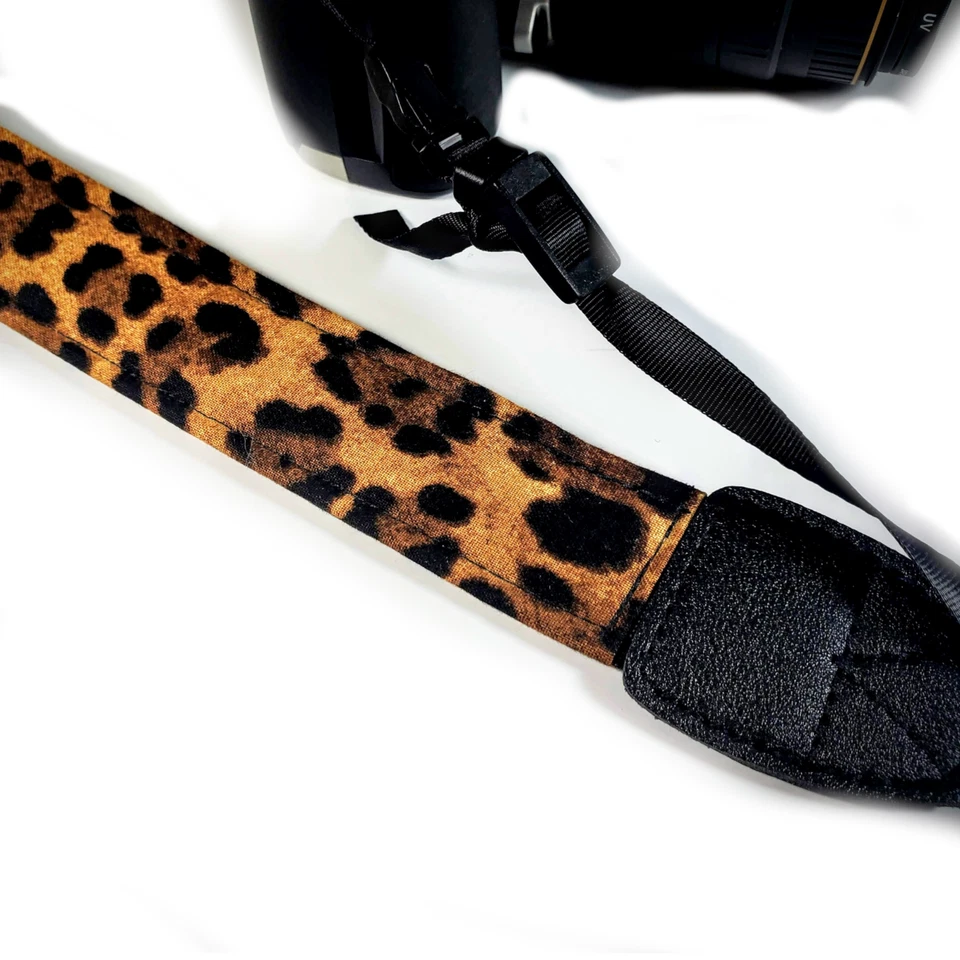 Leopard Camera Strap - Cheetah Camera Strap - Double Padded Comfortable- - Image 2 of 4