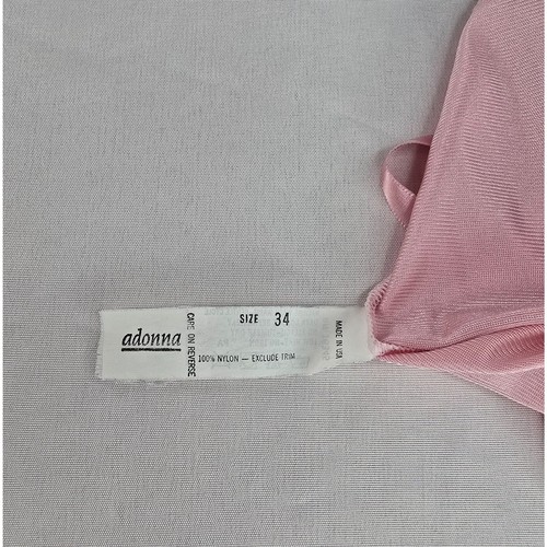 Adonna Vintage Blush Pink Nylon Babydoll Camisole Lingerie Top Size S (34) - Picture 4 of 4