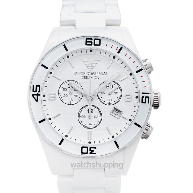 white armani watch