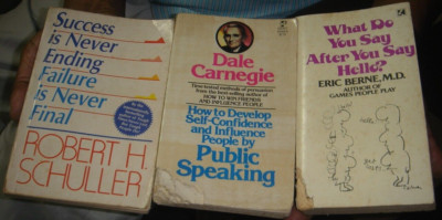 PUBLIC SPEAKING , SUCCESS & FAILURE , AFTER HELLO - 3 BOOKS IN 1 LOT