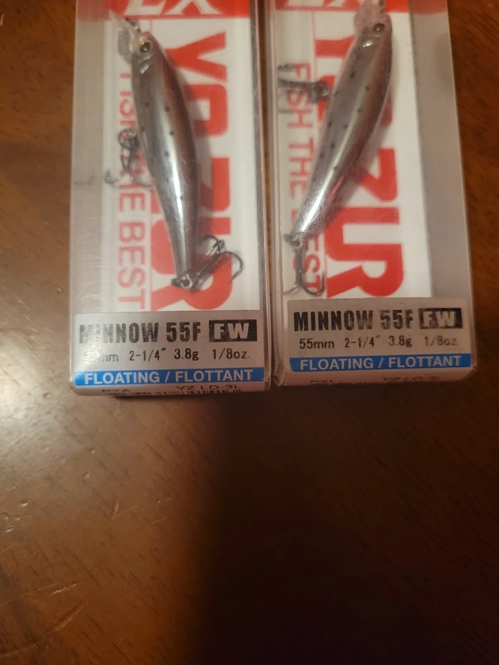 X2/Yo-Zuri luxe lx minnow 55f flotante 2,25" 1/8 oz plata corredor poco profundo Foto 4 de 4