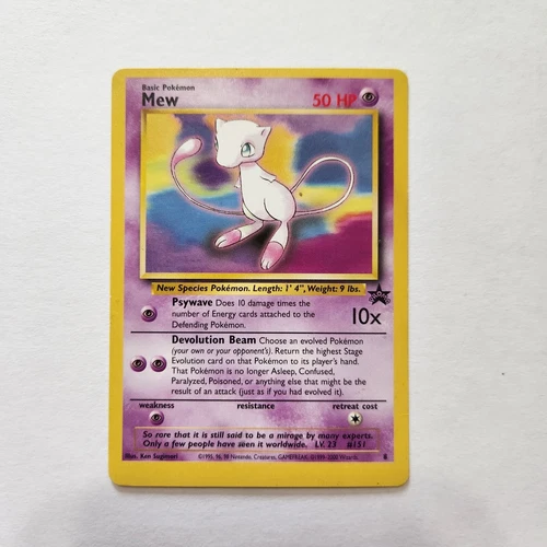 Mew #8 Vintage Pokemon Card Black Star Promo Rare - Lightly Played LP