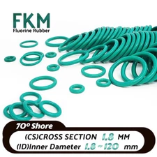 O-Rings 1.8mm Cross Section FKM Fluorine Rubber Oil Resistant Seals 1.8-120mm ID