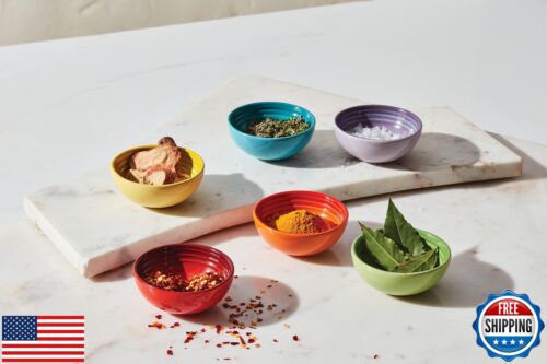 Le Creuset Stoneware Pinch Bowl Gift Set, Set of 6 Prep Bowls, Multi Color, 2 - Picture 4 of 5