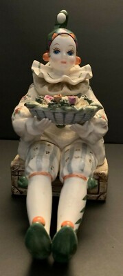 Schmid Pierrot Music Box Yamada Original Love Clown Jester Porcelain Limited