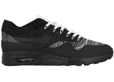 Womens Nike Air Max 1 Ultra Flyknit Black Anthracite White Size 7 - 859517 001