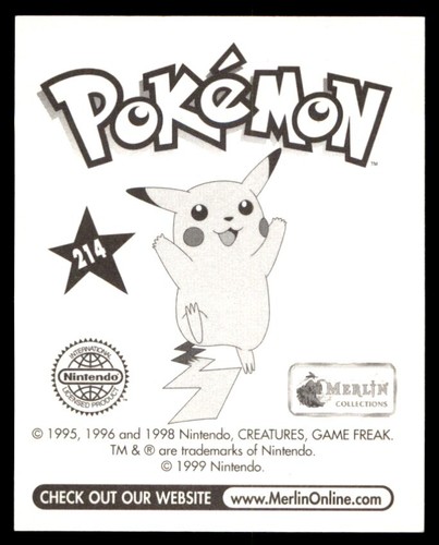 Pegatina Merlin Pokèmon Serie 1 1999 - GOLBAT Nº 214 - Imagen 2 de 2