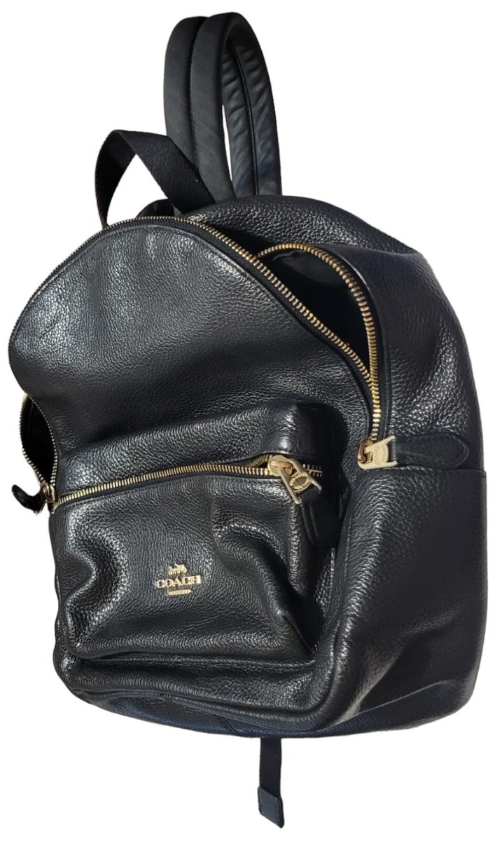 Coach/Charlie Medium Pebbled Leather/Backpack/Black/F30550 Women