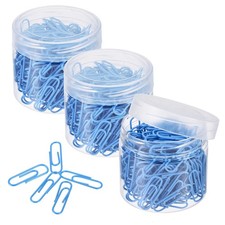 Small Size 1.1 Inch Blue Coated Vinyl Clip Paper 600pcs