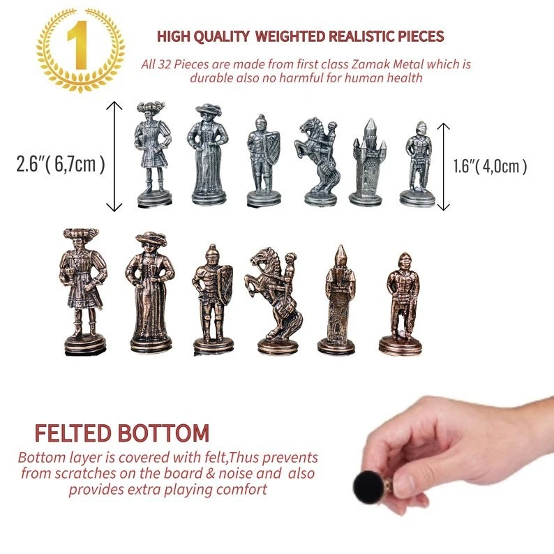 Chess Pieces Only for Adults Antique Spanish Mexico Handmade 🎁 Christmas Gift - Image 3 of 4