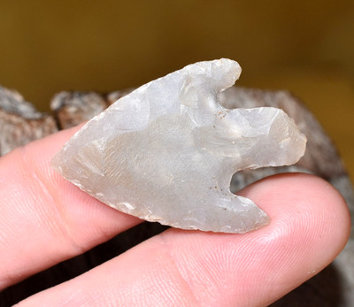 African Neolithic Stone Projectile Knapped Arrowhead Point Sahara Desert, Africa