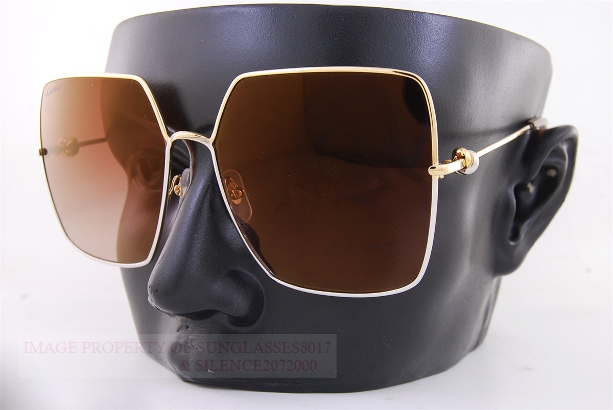 Closeout New Authentic Cartier Sunglasses CT 0361/S-002 Gold
