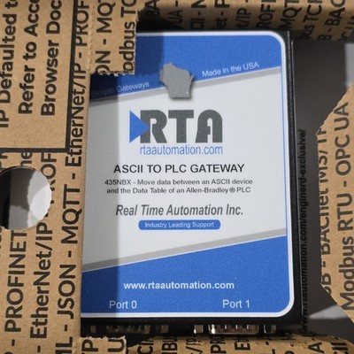 RTA 435NBX-N700-DW ASCII to PLC Gateway for Allen-Bradley PLC, Din Rail Mount