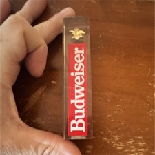 Budweiser Red Acrylic Beer Tap Handle Knob Breweriana Bar Kegerator