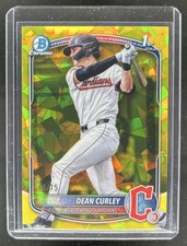 2025 Bowman Draft Sapphire Dean Curley Chrome Yellow Refractor 1st #/75