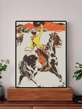 Western Rodeo Cowboy  Horse 3 Counted Cross-Stitch Pattern Needlepoint