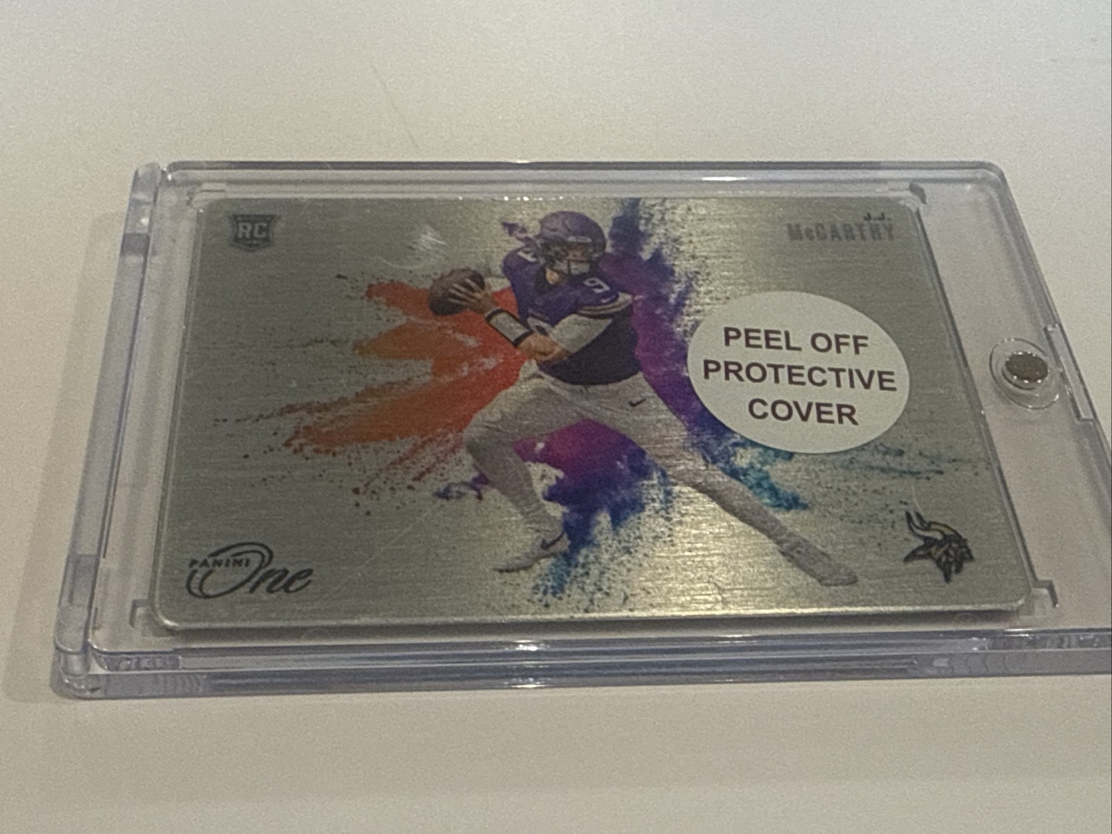 2024 Panini One And One Football J.J. Mccarthy RC Color Blast Case Hit SSP