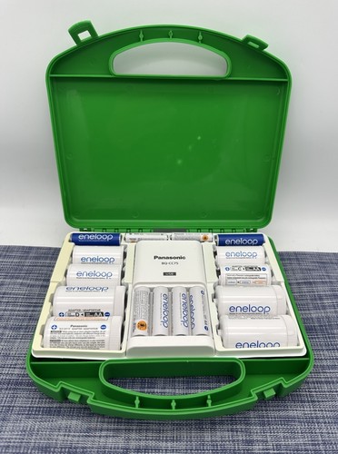Panasonic eneloop Rechargeable Batteries - 4 C+D Spacers; Charger & Case