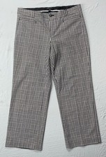 Banana Republic Logan Fit Washable Dress Pants, Trousers. Glen Plaid, Size 6 EUC